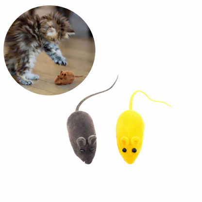 Renkli Peluş Kedi Oyuncağı Fare – Yumuşak Dokulu Av Oyuncağı (2’li Set)