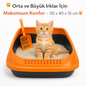 Kedi Tuvaleti Açık Model – Plastik Kum Kabı Kürekli – Kolay Temizlenebilir